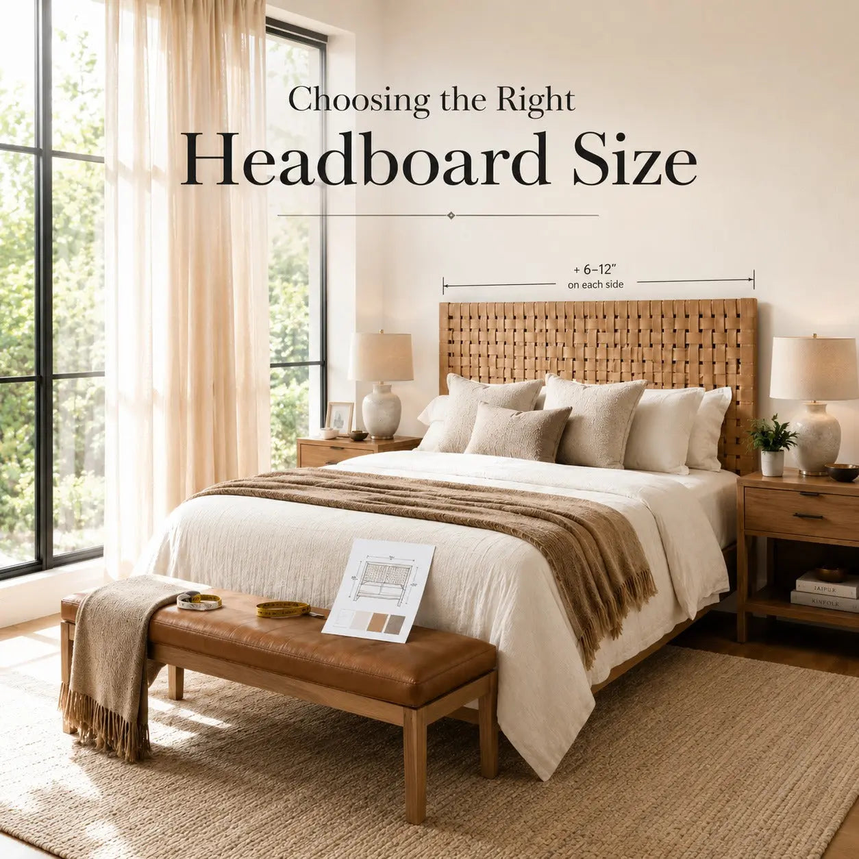 Choosing the right headboard size text