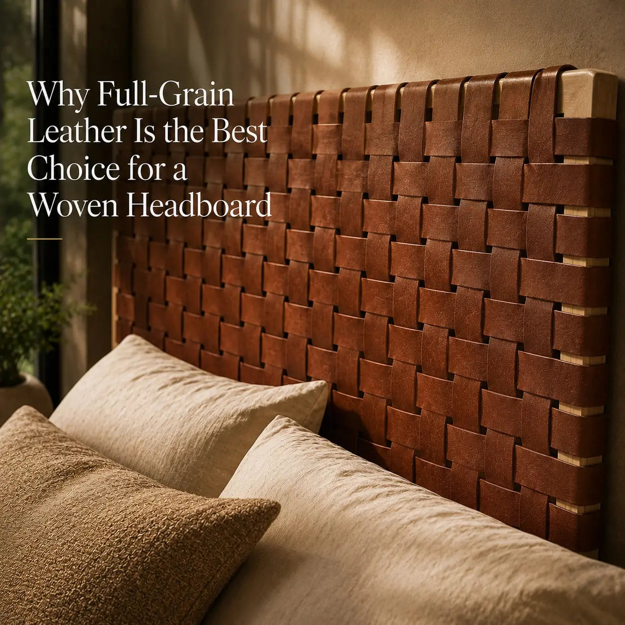 Why Full-Grain Leather Is the Best Choice for a Woven Headboard