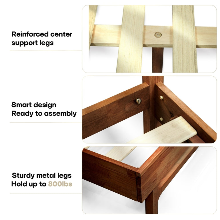 Elara Solid Wood Bed Frame Megsu