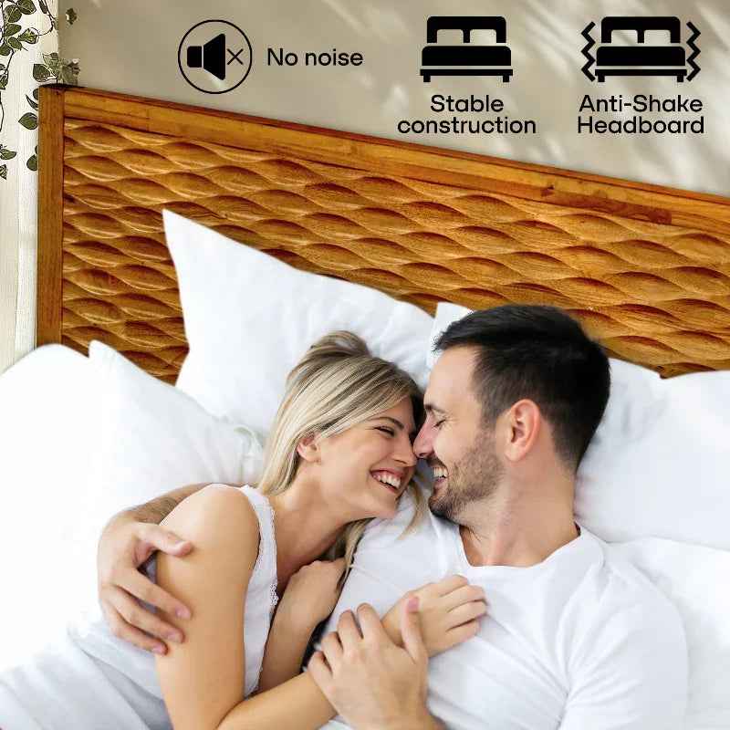 Elara Solid Wood Bed Frame Megsu