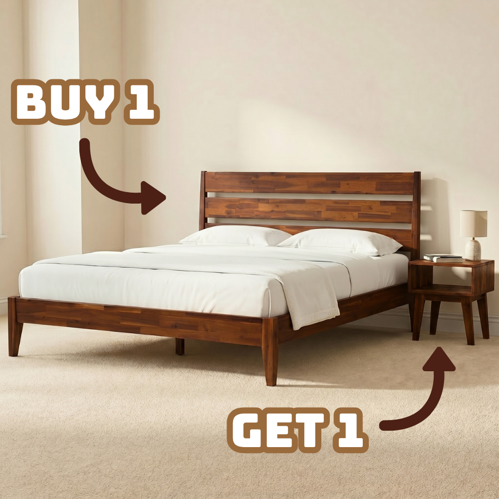 Emery Solid Wood Bed Frame Megsu