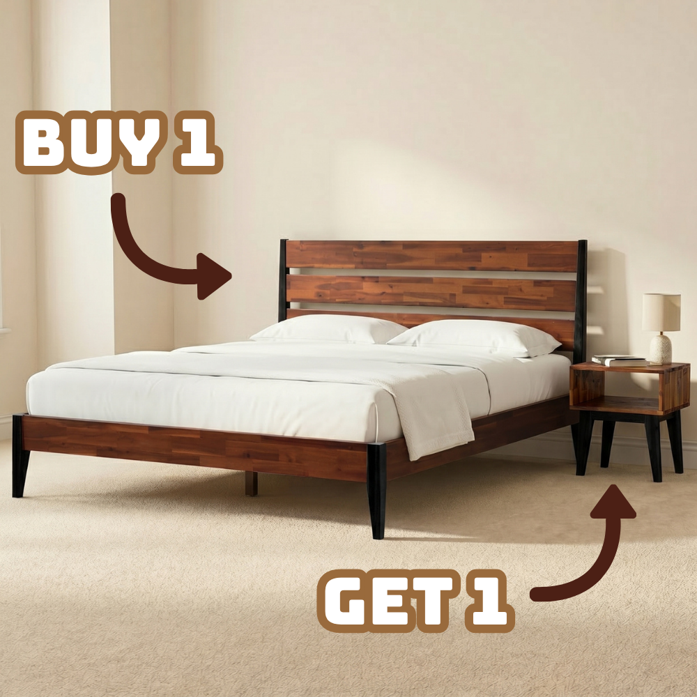 Emery Solid Wood Bed Frame Megsu