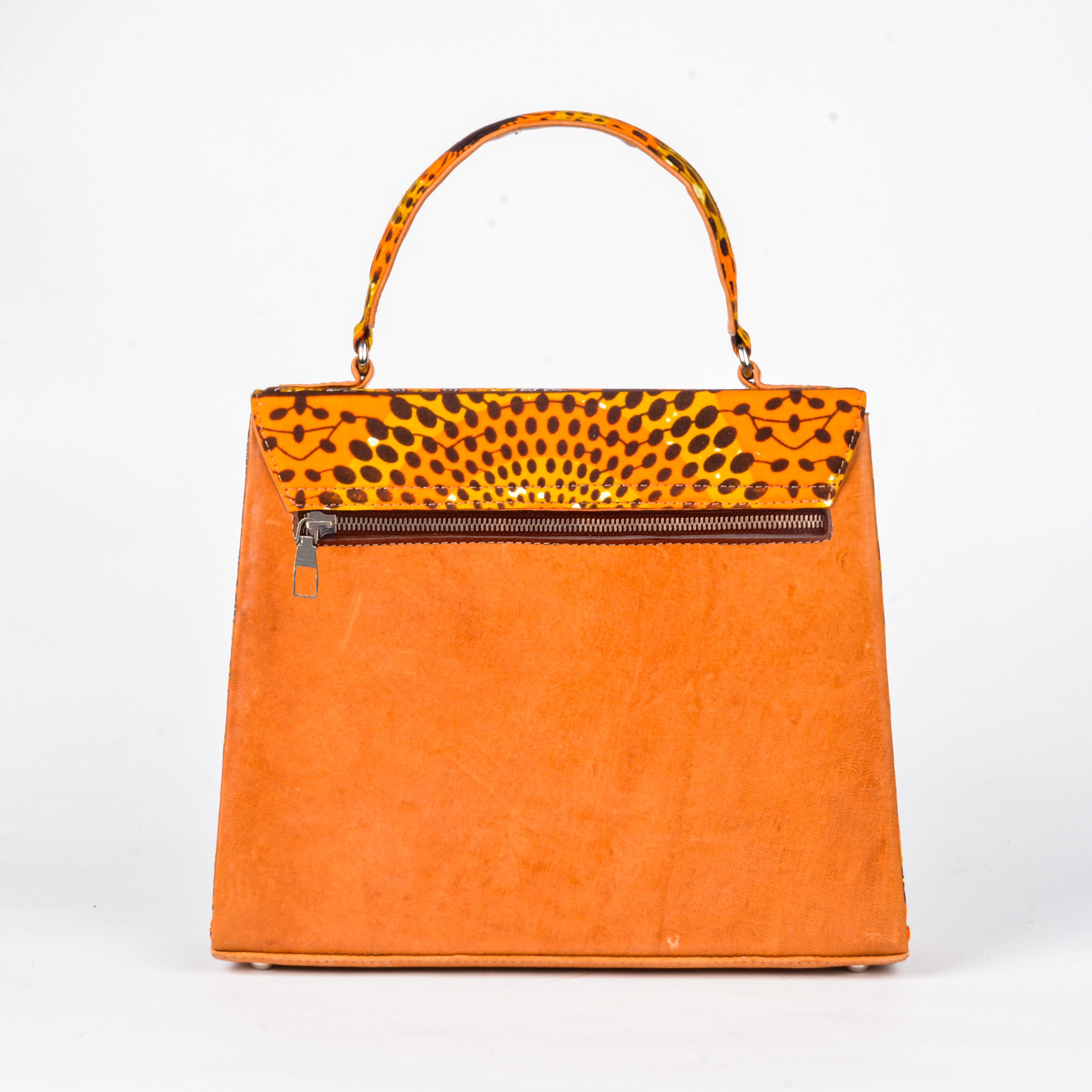 Tan Leather Boho Women Handbag Adjustable Strap Detail View - LuxoraCraft