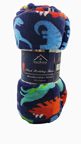 Decor&More Boy's and Girl's Set of 2 Plush Fleece Throw Blanket (50" x 60") - Dinos and Unicorns Faith-Hope-Love-Home-Decor