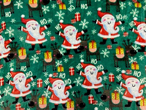 Decor&More Ho Ho Ho Merry Christmas Collection Microplush Holiday Throw Blanket (60" x 50") - Santa Faith-Hope-Love-Home-Decor
