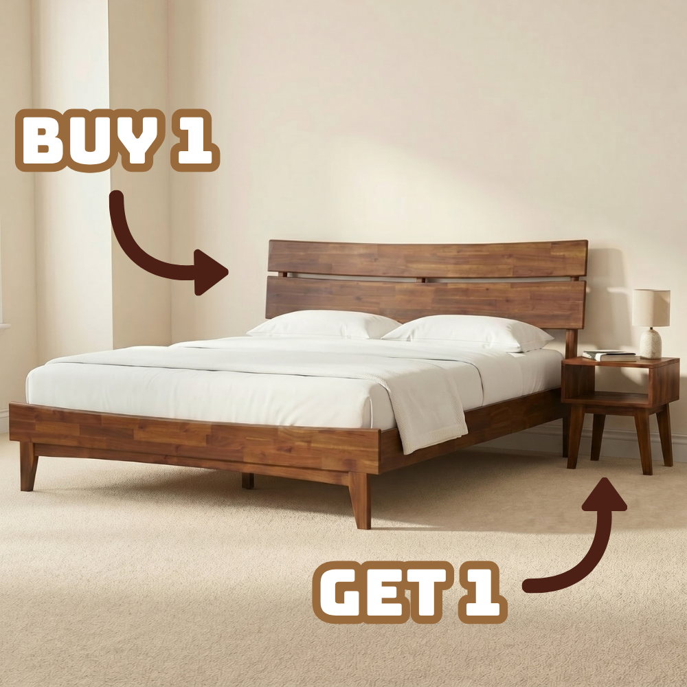 Aurora Solid Wood Bed Frame Megsu