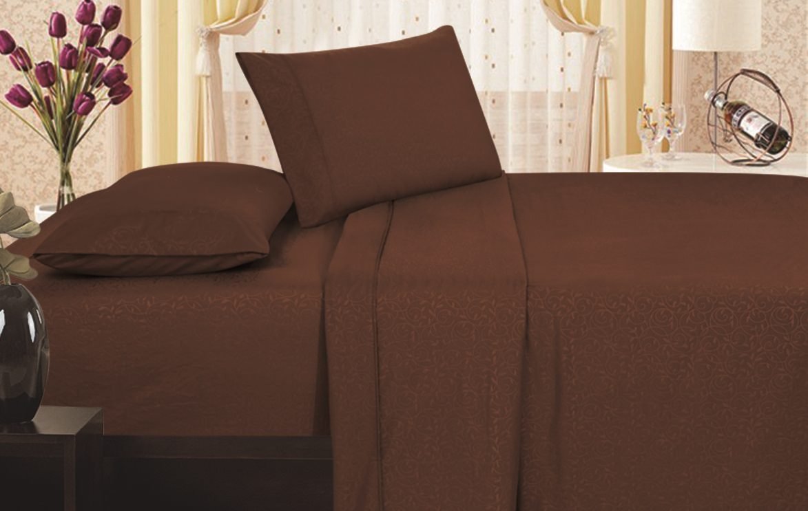 Decor&More 1800 Series Vine Embossed Sheet Set Faith-Hope-Love-Home-Decor