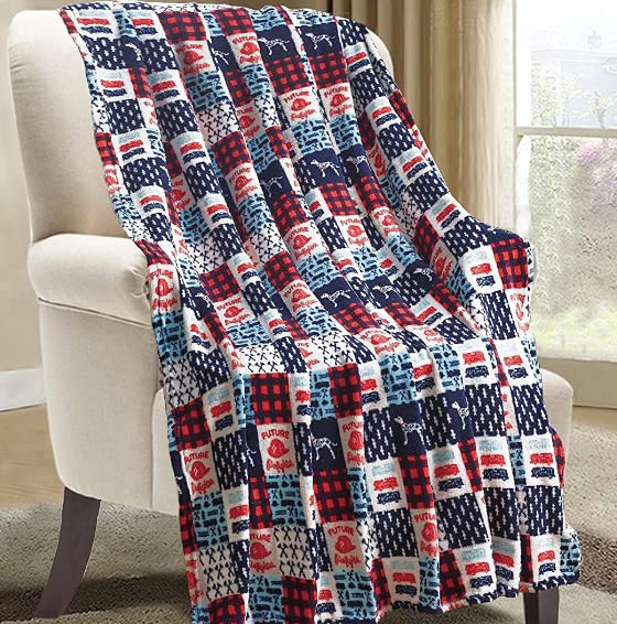 Decor&More American Pride Collection Microplush Throw Blanket (50" x 60") Faith-Hope-Love-Home-Decor