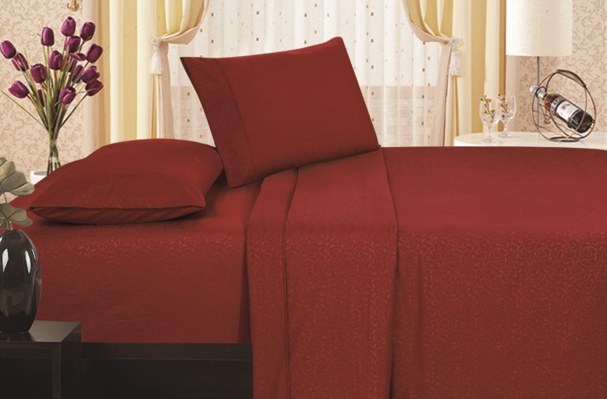 Decor&More 1800 Series Vine Embossed Sheet Set Faith-Hope-Love-Home-Decor