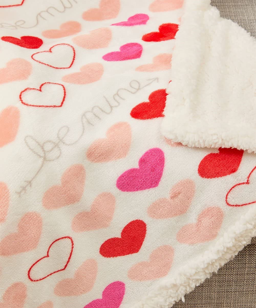FAITH, HOPE, LOVE HOME DÉCOR Heart Throw Blanket – Ultra Soft Microplush 50"x60" | Cozy Love Theme Gift for Couch, Bed, Travel | Washable Faith-Hope-Love-Home-Decor