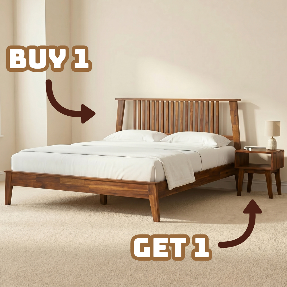 Kaylin Solid Wood Bed Frame Megsu