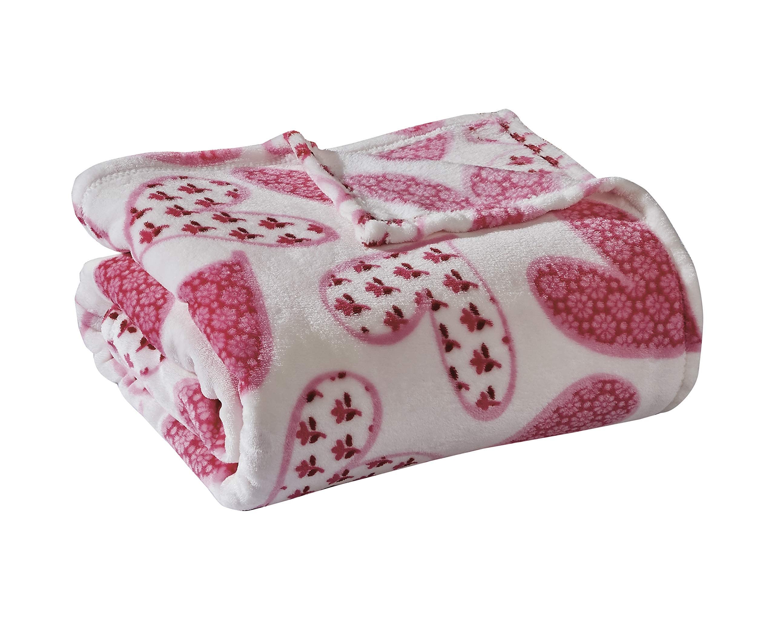 FAITH, HOPE, LOVE HOME DÉCOR Heart Throw Blanket – Ultra Soft Microplush 50"x60" | Cozy Love Theme Gift for Couch, Bed, Travel | Washable Faith-Hope-Love-Home-Decor