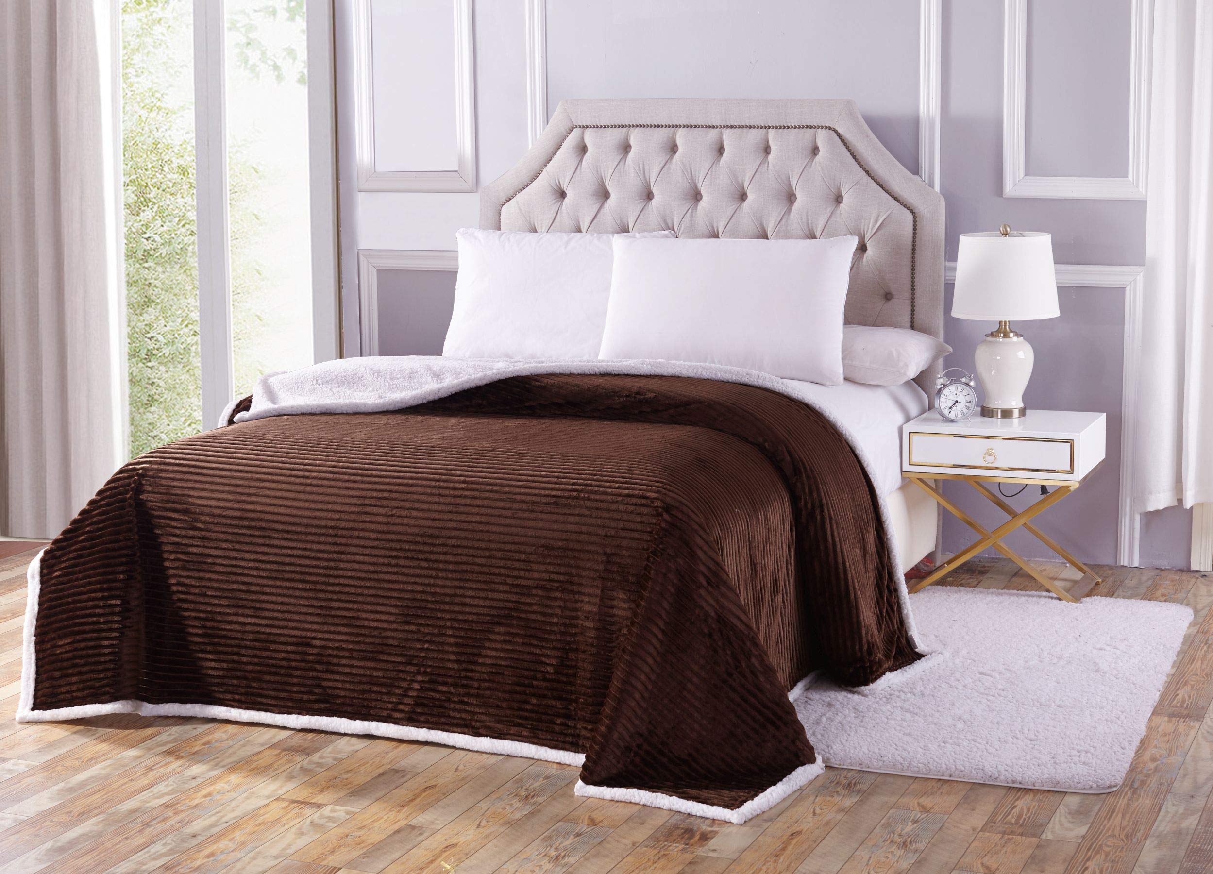 Decor&More Home Essentials Corduroy Sherpa Blanket Faith-Hope-Love-Home-Decor