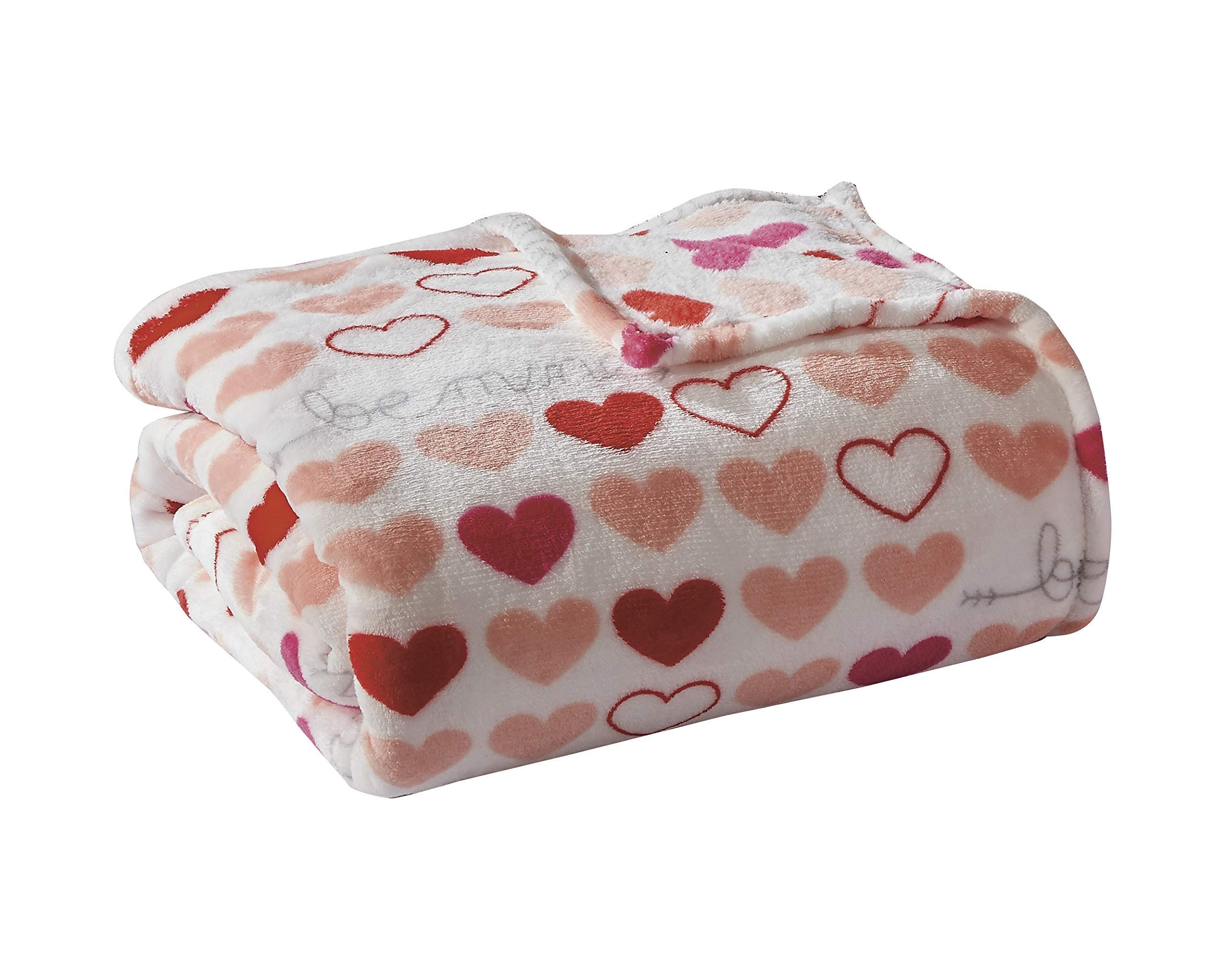 FAITH, HOPE, LOVE HOME DÉCOR Heart Throw Blanket – Ultra Soft Microplush 50"x60" | Cozy Love Theme Gift for Couch, Bed, Travel | Washable Faith-Hope-Love-Home-Decor