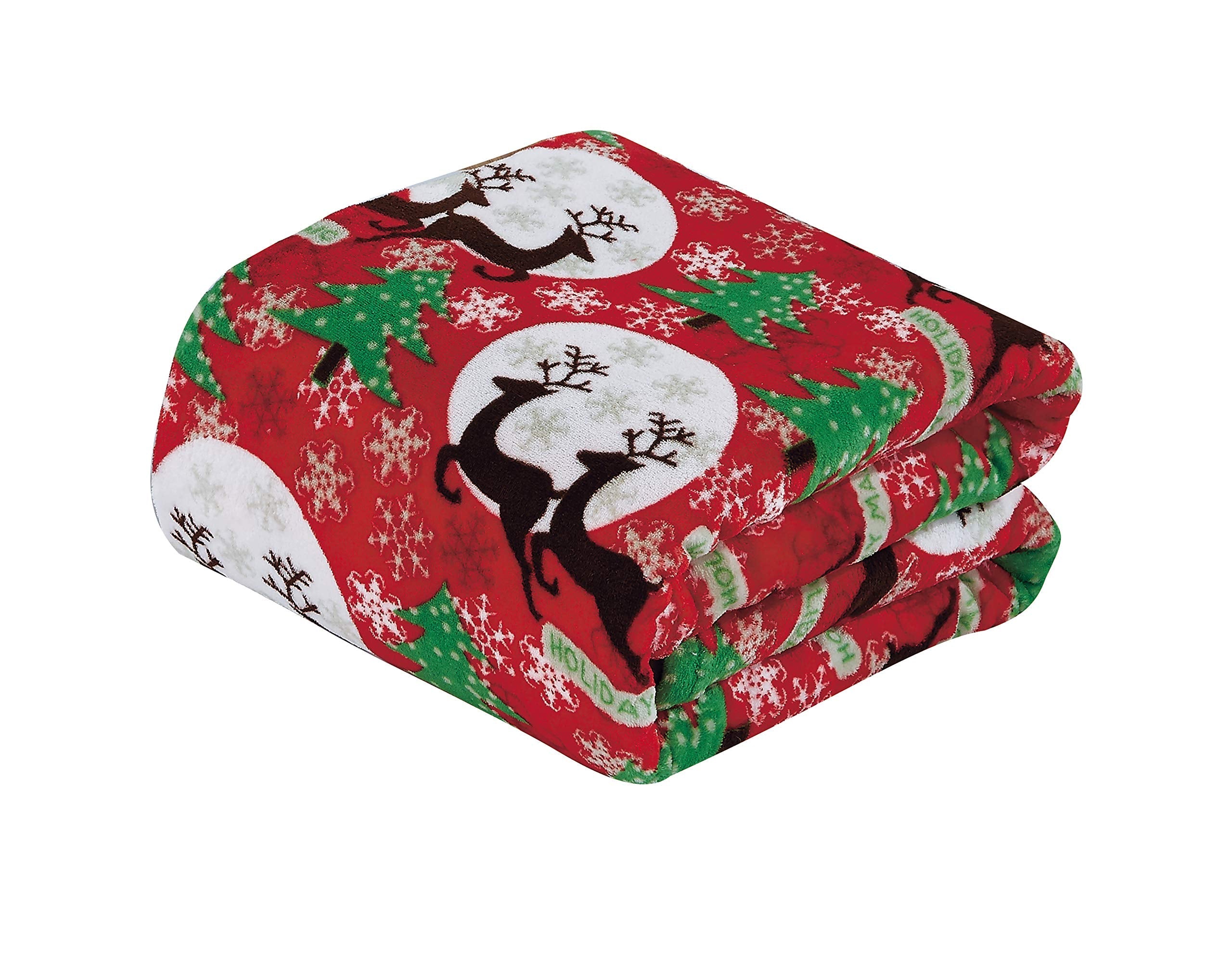 Decor&More Festive Holiday Microplush Throw Blanket (50" x 60") - Holiday Magic Faith-Hope-Love-Home-Decor