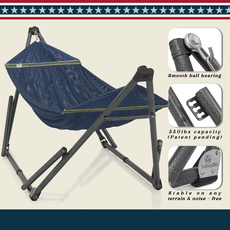 Tranquillo Uniki Collapsible Hammock Stand for Ultimate Relaxation Megsu