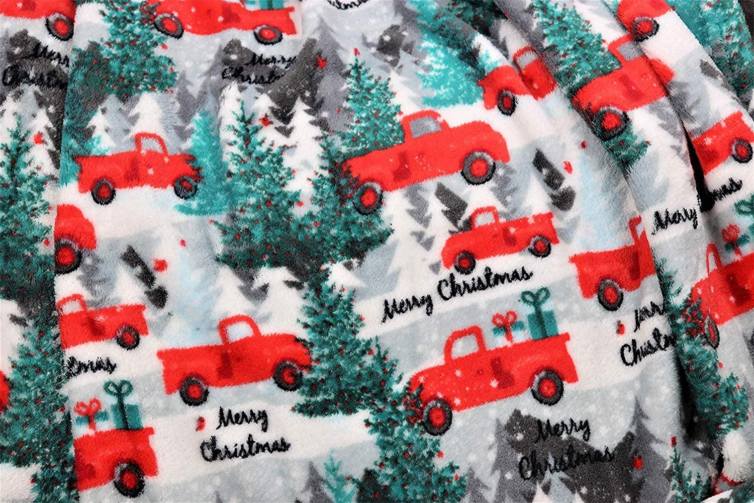 Decor&More Festive Holiday Microplush Throw Blanket (50" x 60") - Forest Friends Faith-Hope-Love-Home-Decor