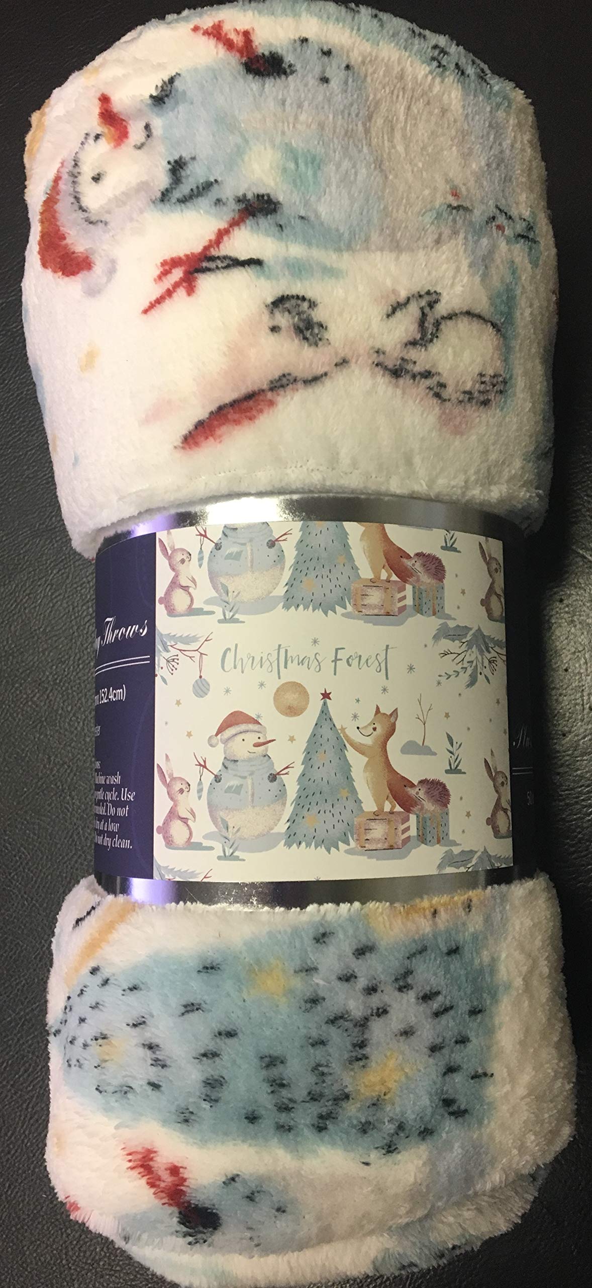 Decor&More Festive Holiday Microplush Throw Blanket (50" x 60") - Forest Friends Faith-Hope-Love-Home-Decor