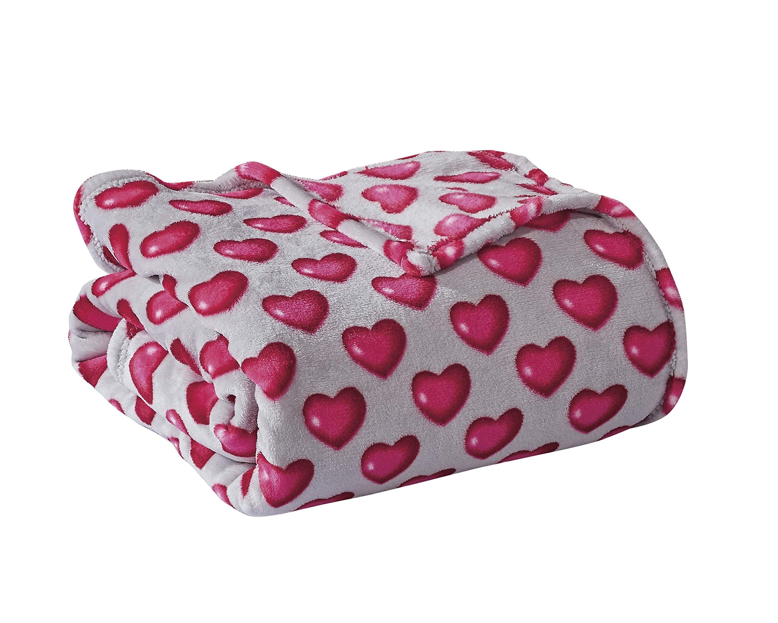 FAITH, HOPE, LOVE HOME DÉCOR Heart Throw Blanket – Ultra Soft Microplush 50"x60" | Cozy Love Theme Gift for Couch, Bed, Travel | Washable Faith-Hope-Love-Home-Decor