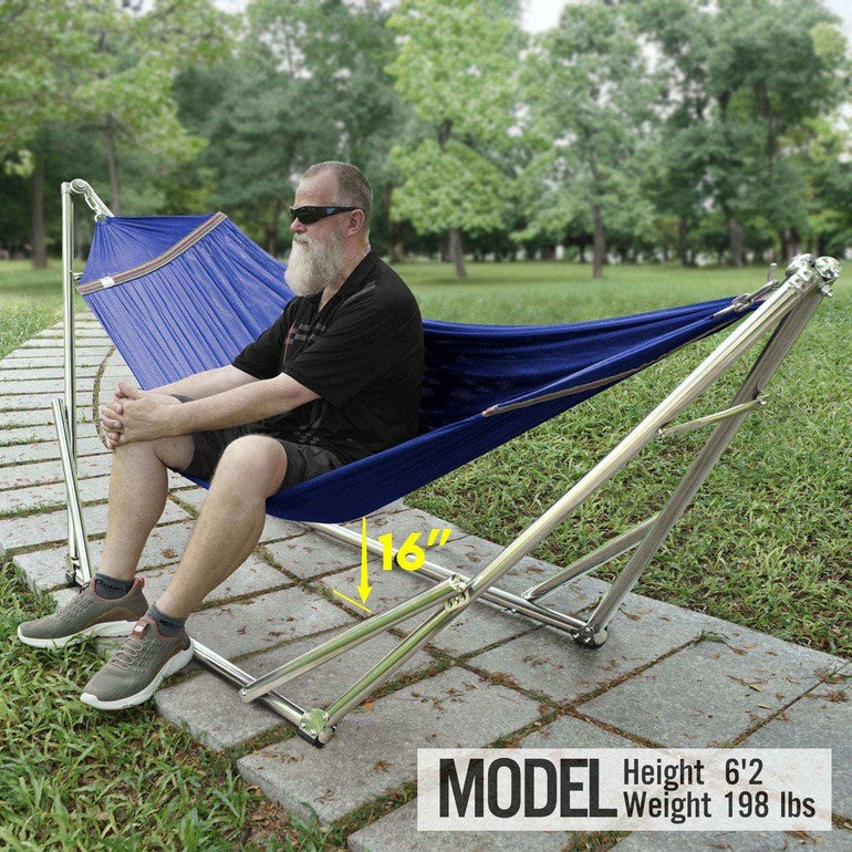 Tranquillo Original Stainless Steel Hammock Stand for Ultimate Relaxation Megsu