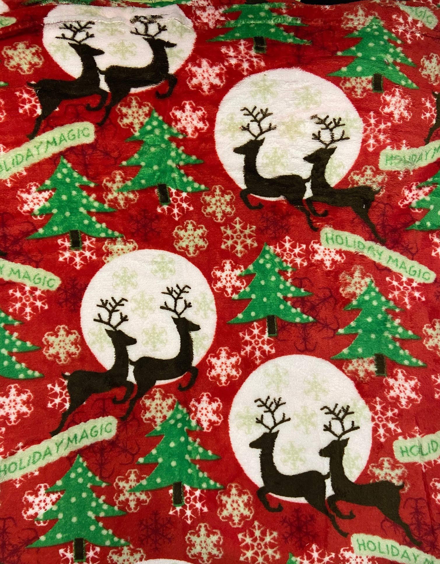 Decor&More Festive Holiday Microplush Throw Blanket (50" x 60") - Holiday Magic Faith-Hope-Love-Home-Decor