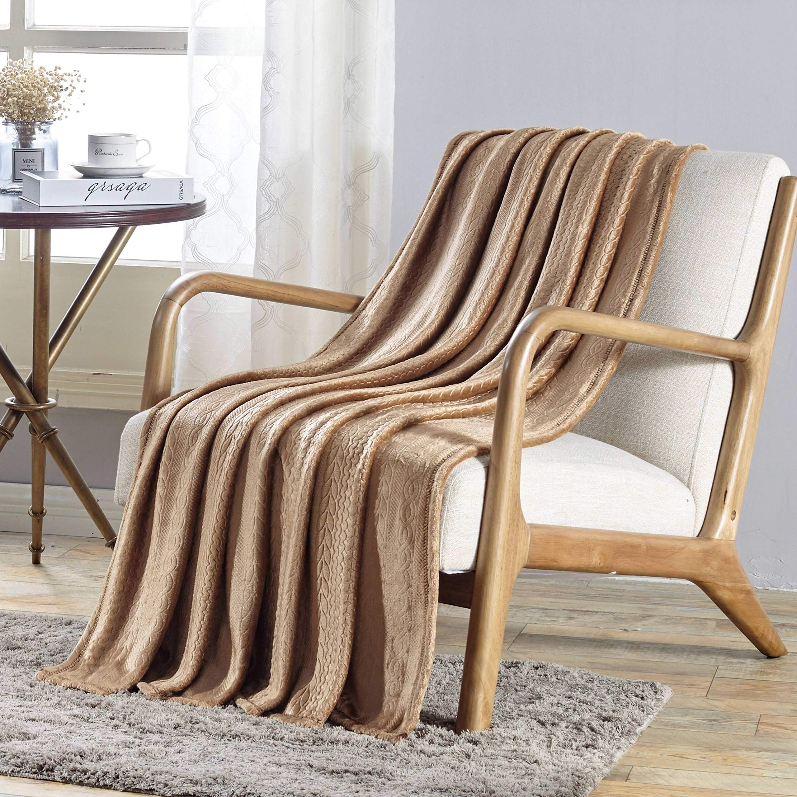 Decor&More Double Helix Embossed Ultra Lush Throw Blanket (50" x 60") Faith-Hope-Love-Home-Decor