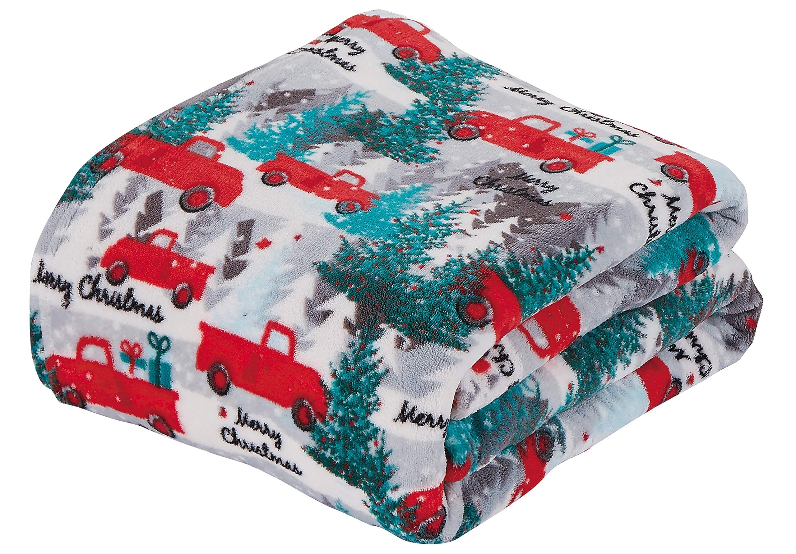 Decor&More Festive Holiday Microplush Throw Blanket (50" x 60") - Forest Friends Faith-Hope-Love-Home-Decor