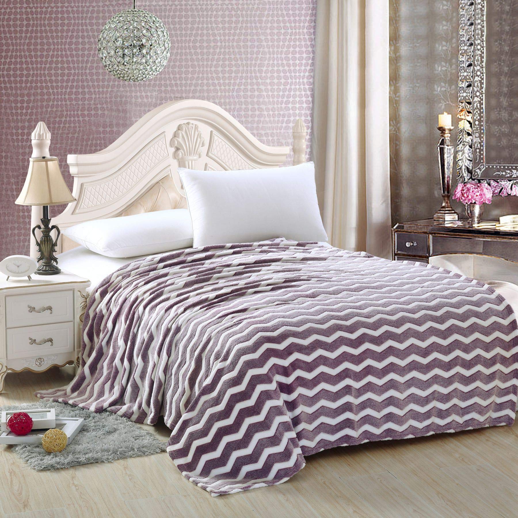 Decor&More Home Essentials Chevron Microplush Blanket Faith-Hope-Love-Home-Decor