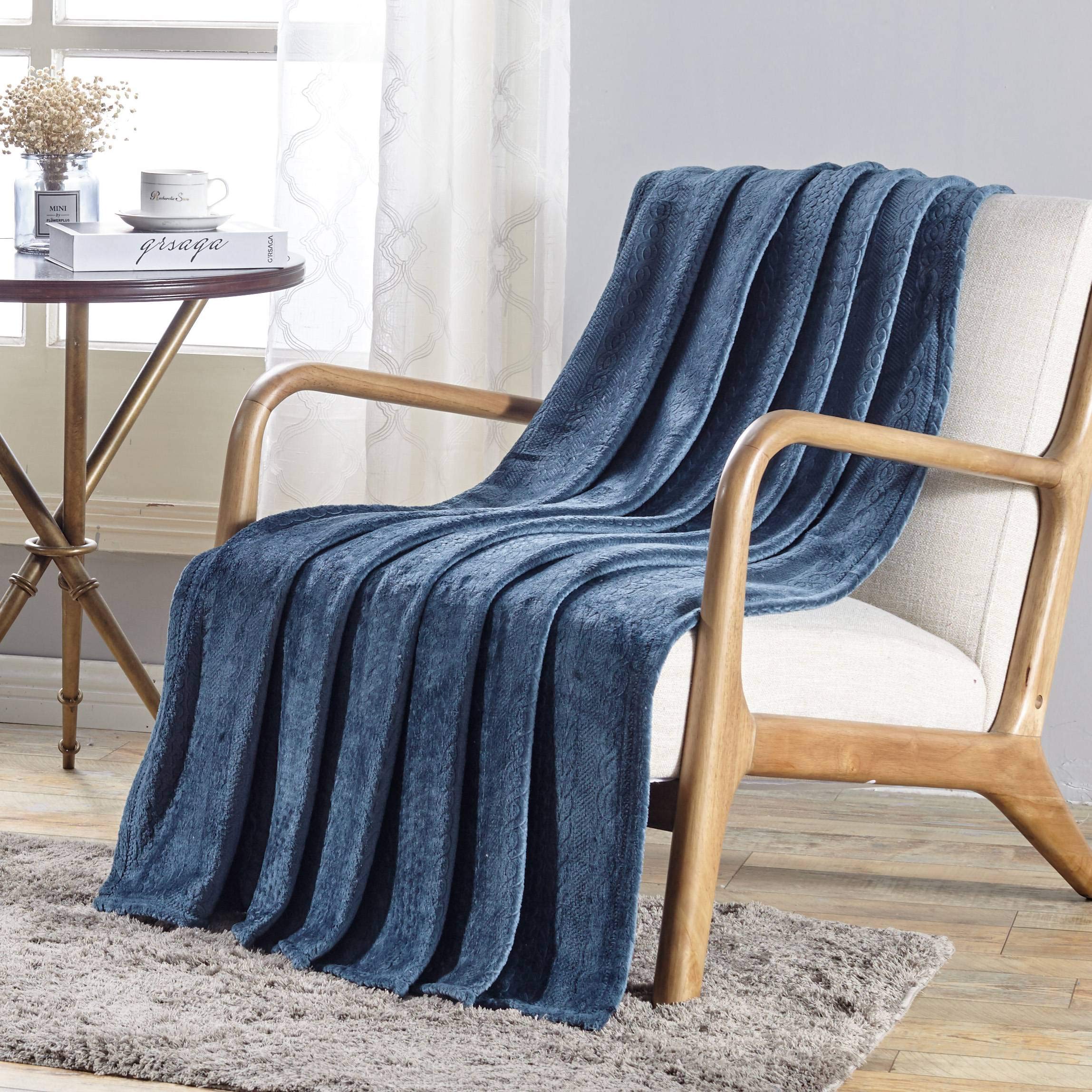 Decor&More Double Helix Embossed Ultra Lush Throw Blanket (50" x 60") Faith-Hope-Love-Home-Decor