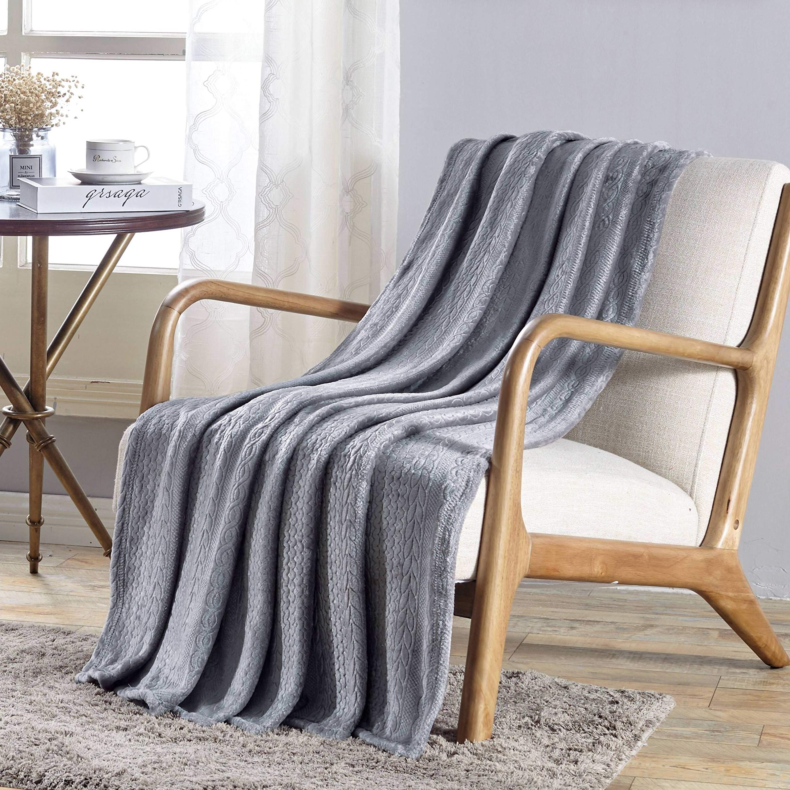 Decor&More Double Helix Embossed Ultra Lush Throw Blanket (50" x 60") Faith-Hope-Love-Home-Decor