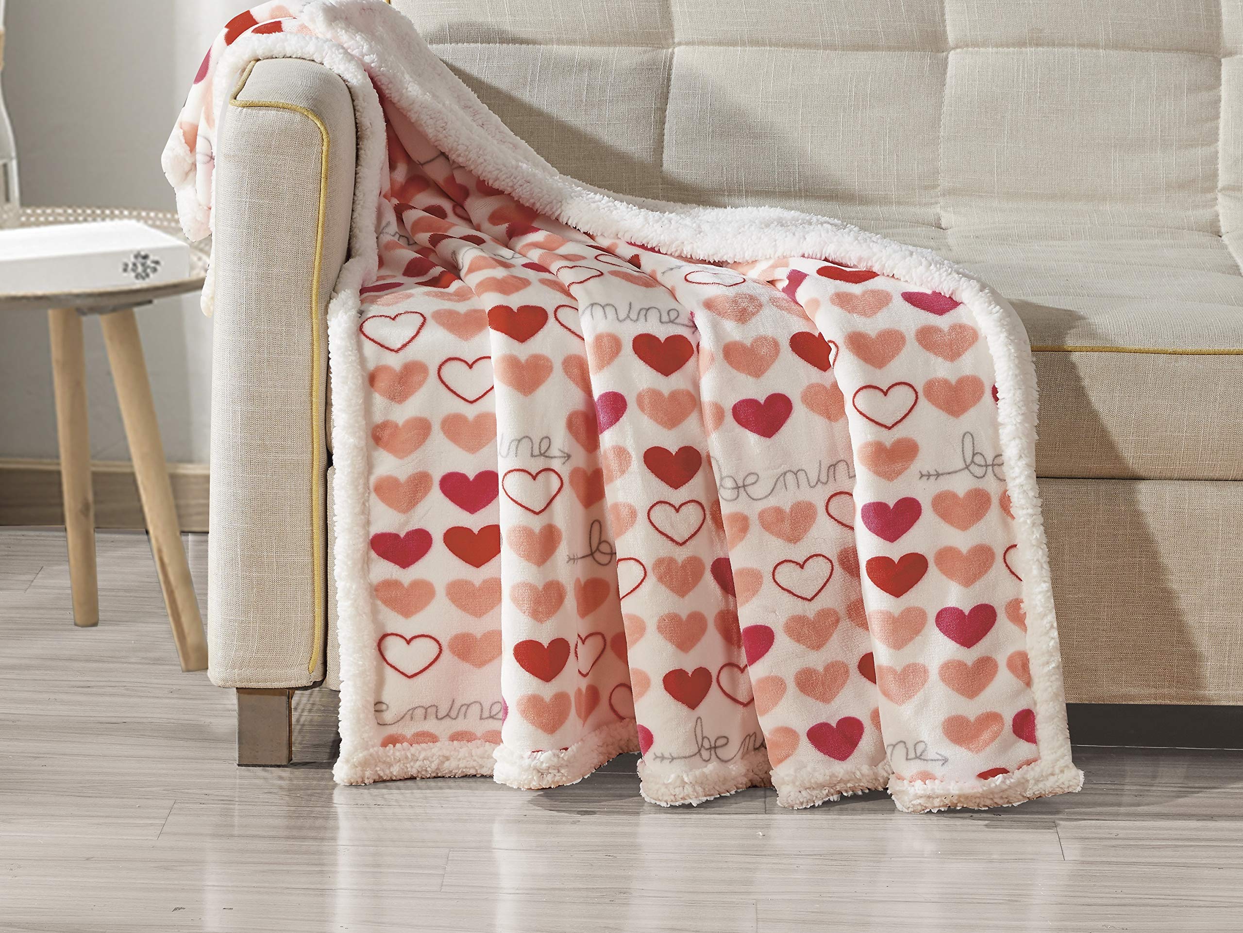 FAITH, HOPE, LOVE HOME DÉCOR Heart Throw Blanket – Ultra Soft Microplush 50"x60" | Cozy Love Theme Gift for Couch, Bed, Travel | Washable Faith-Hope-Love-Home-Decor