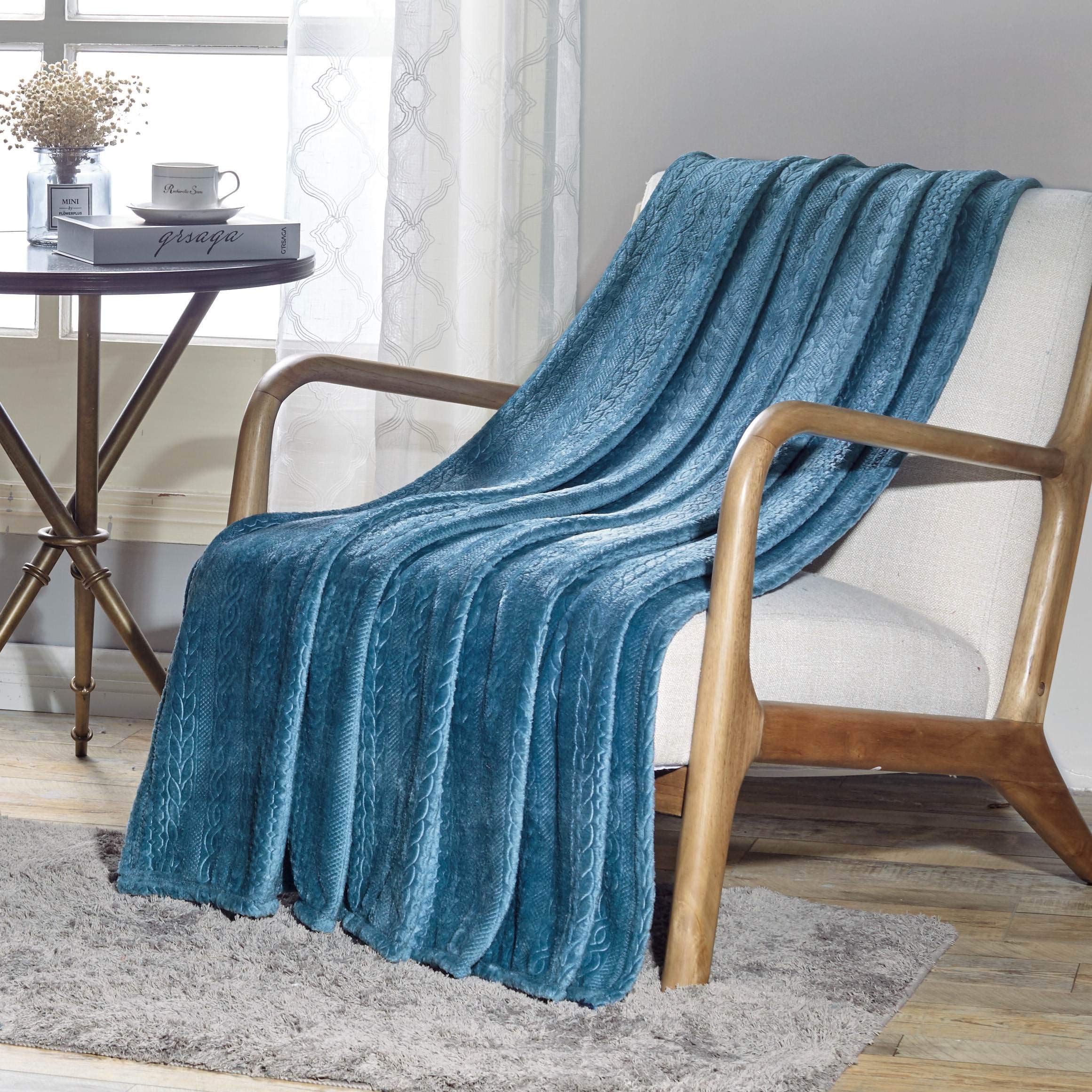 Decor&More Double Helix Embossed Ultra Lush Throw Blanket (50" x 60") Faith-Hope-Love-Home-Decor