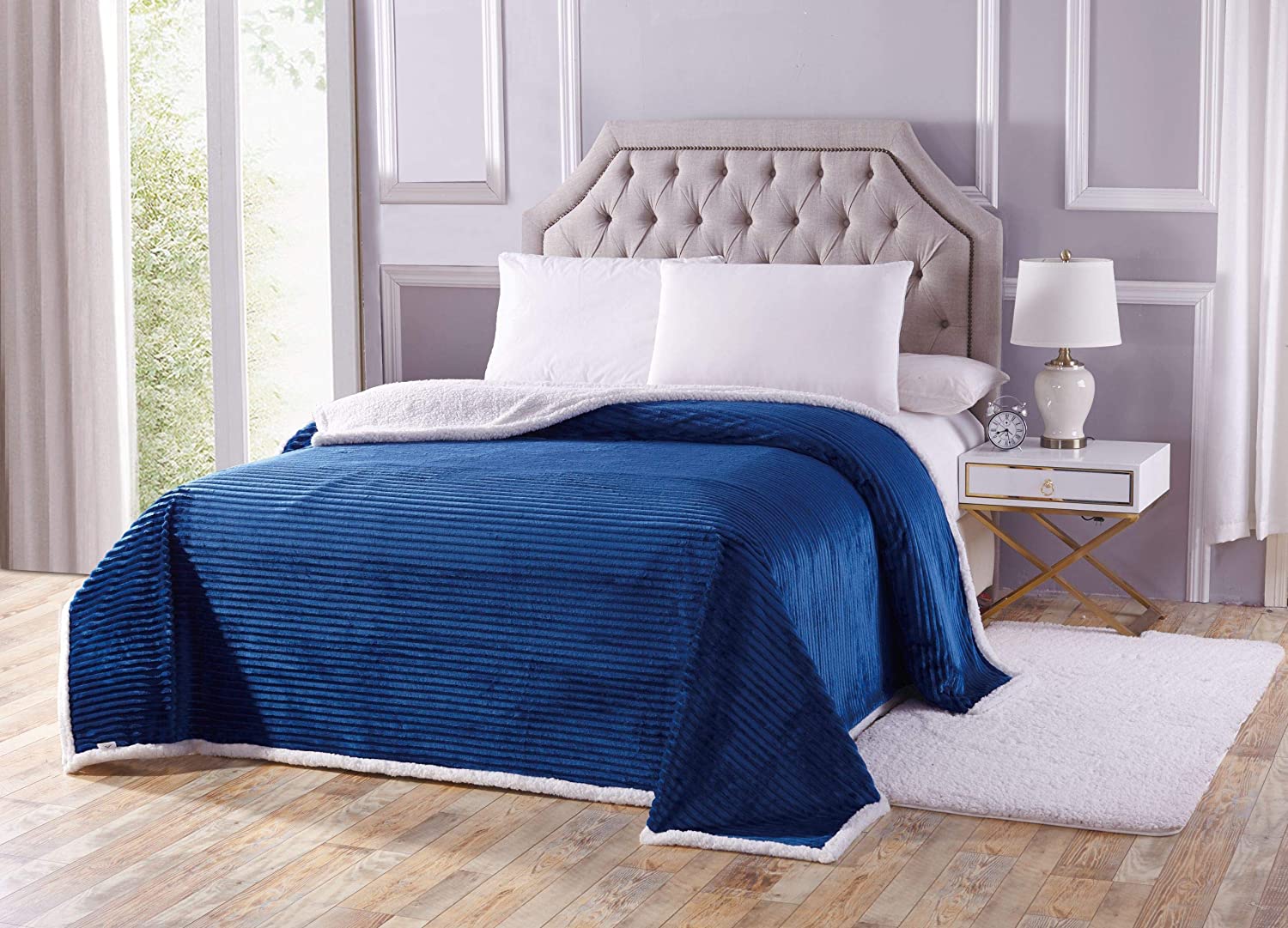 Decor&More Home Essentials Corduroy Sherpa Blanket Faith-Hope-Love-Home-Decor
