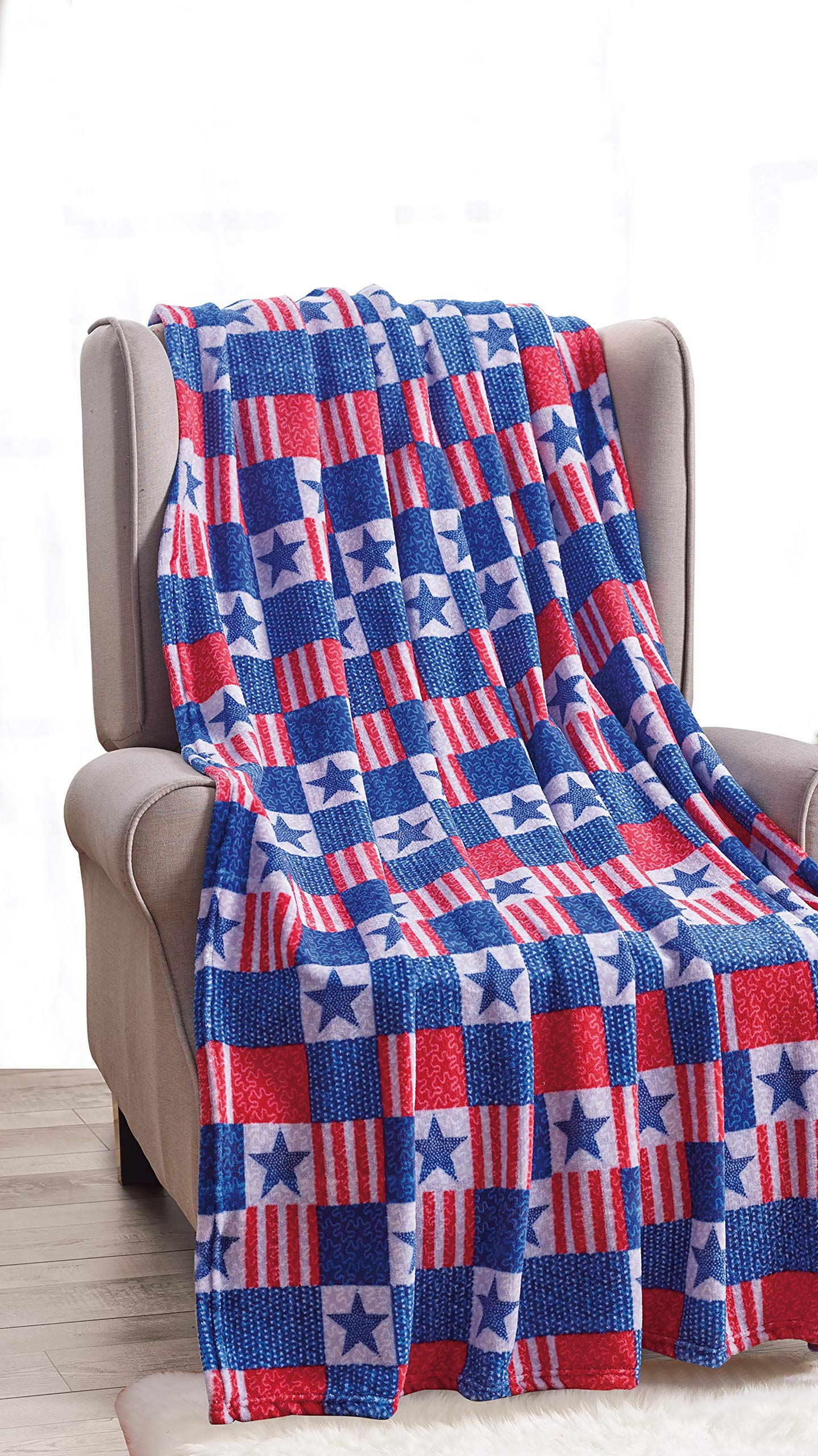 Decor&More American Pride Collection Microplush Throw Blanket (50" x 60") Faith-Hope-Love-Home-Decor