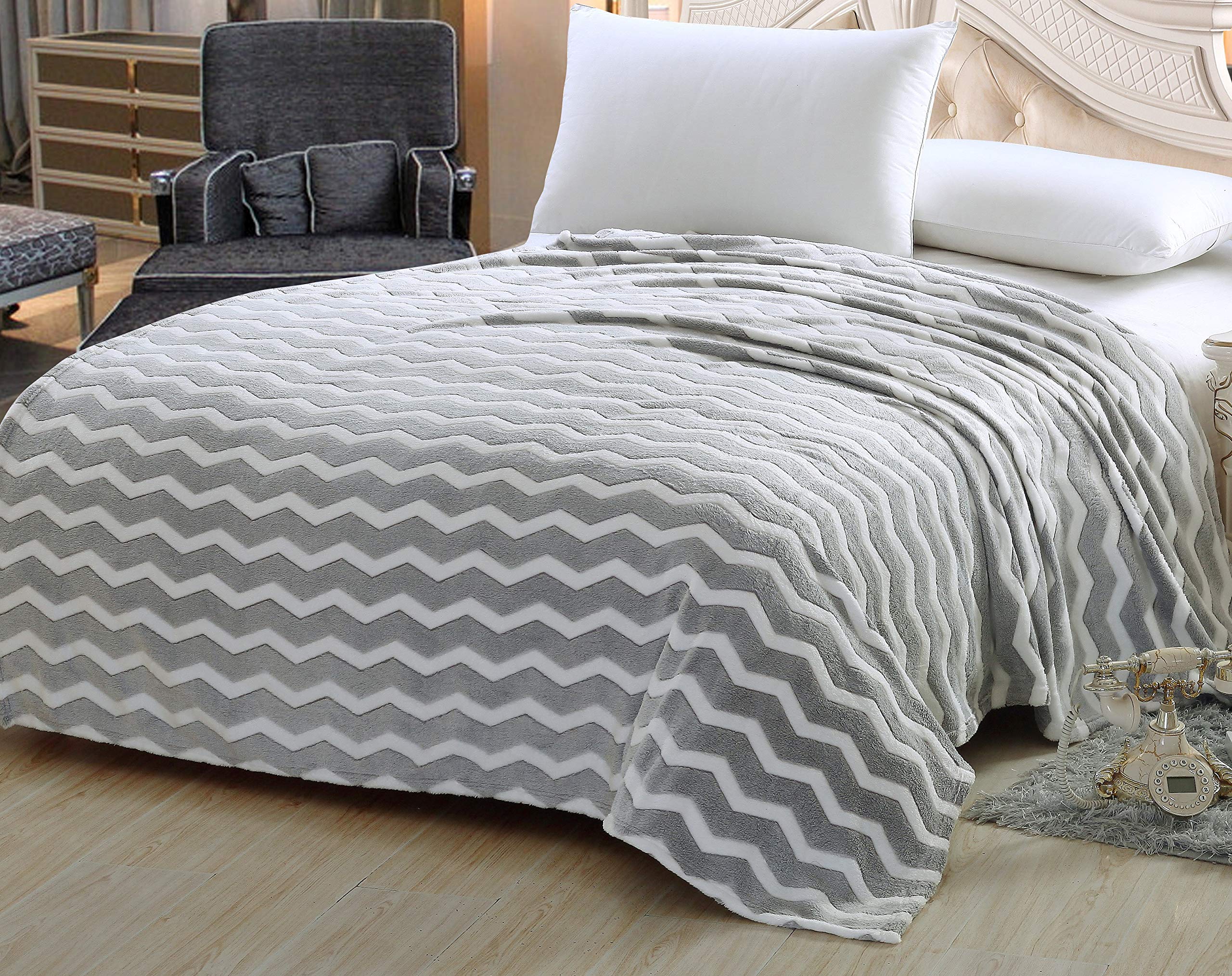 Decor&More Home Essentials Chevron Microplush Blanket Faith-Hope-Love-Home-Decor