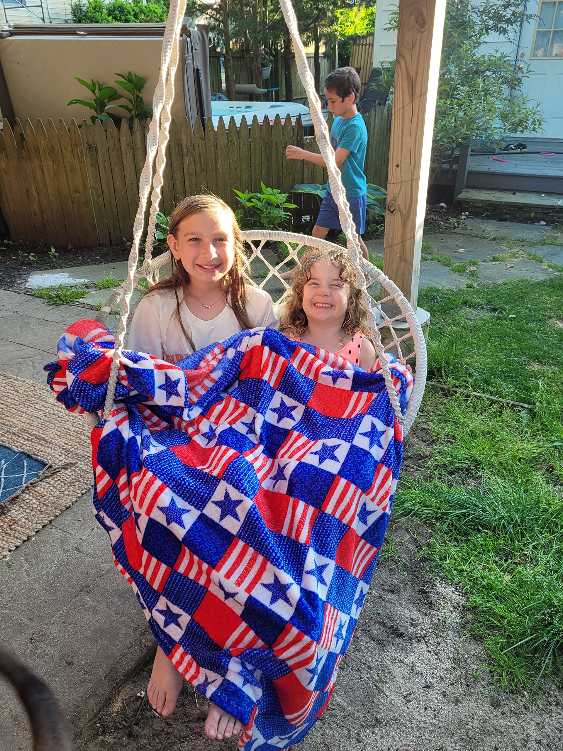 Decor&More American Pride Collection Microplush Throw Blanket (50" x 60") Faith-Hope-Love-Home-Decor