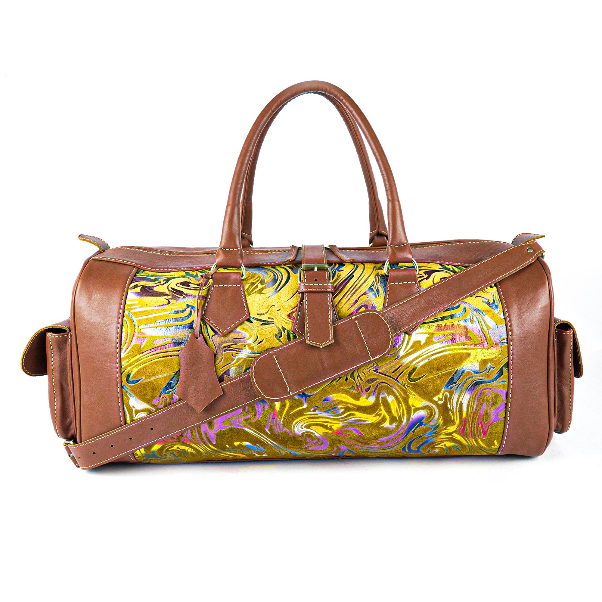 Handmade Kilim Travel Bag – Premium Leather Craftsmanship