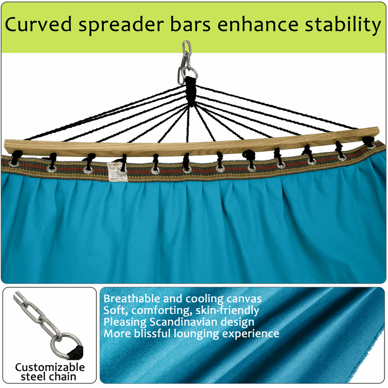 Tranquillo Universal Canvas Double Hammock for Ultimate Relaxation Megsu