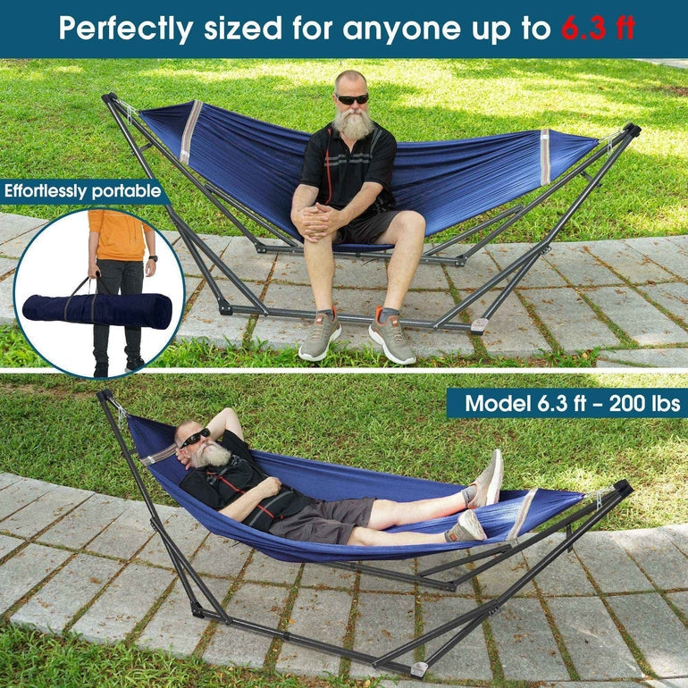 Tranquillo Original Collapsible Hammock with Stand for Ultimate Relaxation Megsu