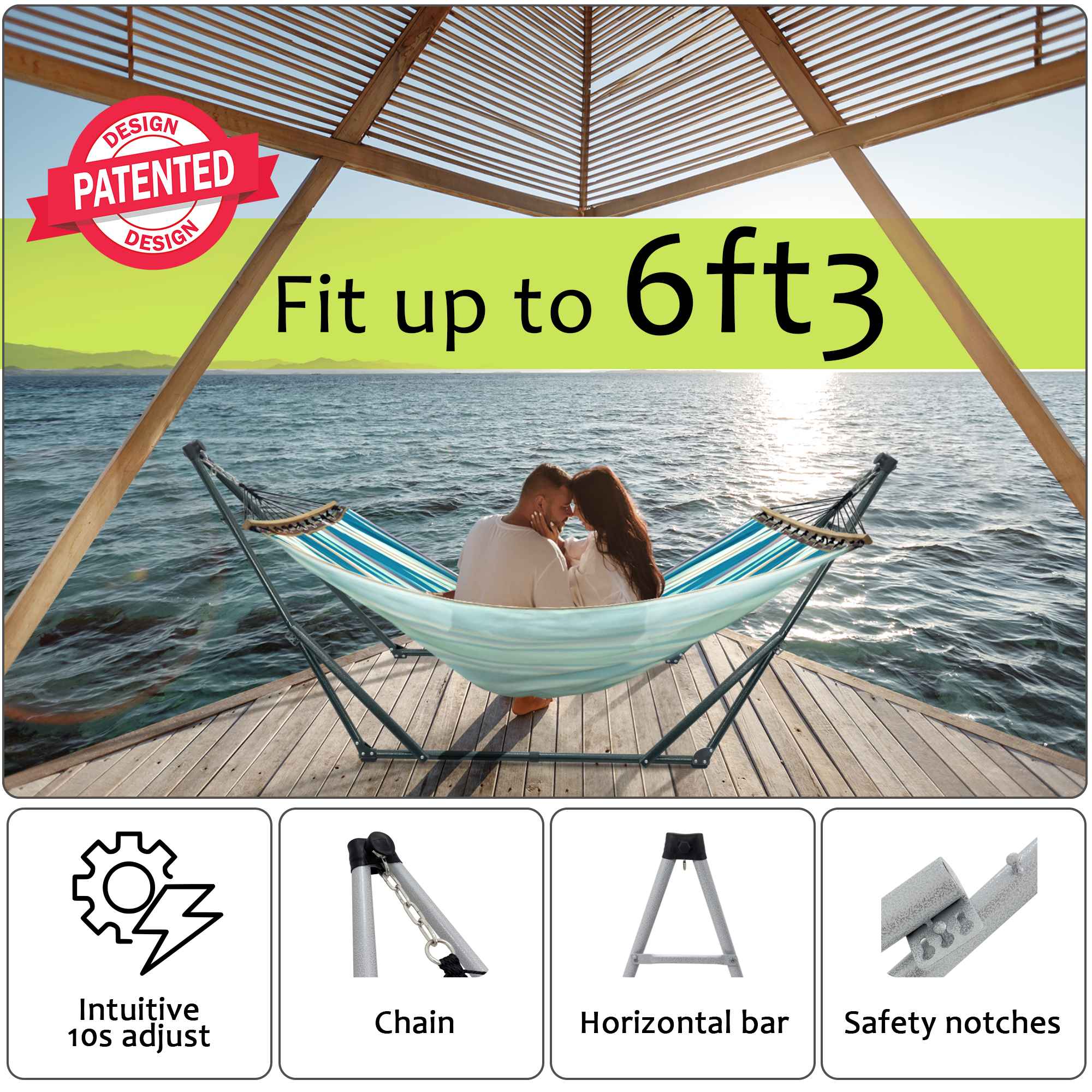 Tranquillo Universal Canvas Hammock Medium Size for Ultimate Comfort and Style Megsu