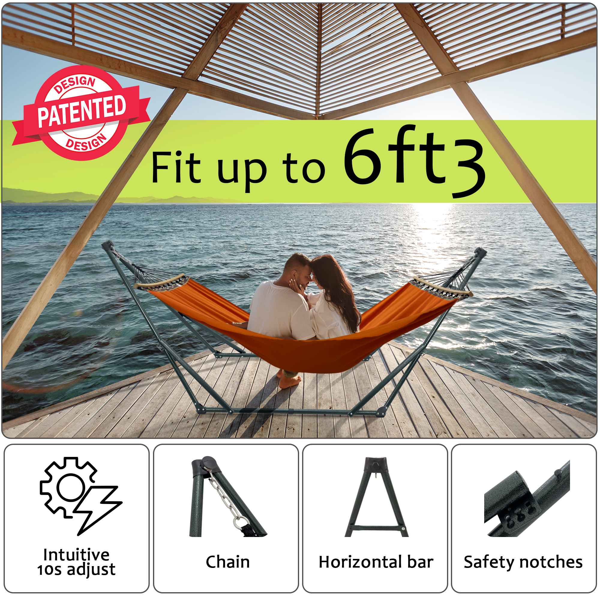 Tranquillo Universal Canvas Hammock Medium Size for Ultimate Comfort and Style Megsu