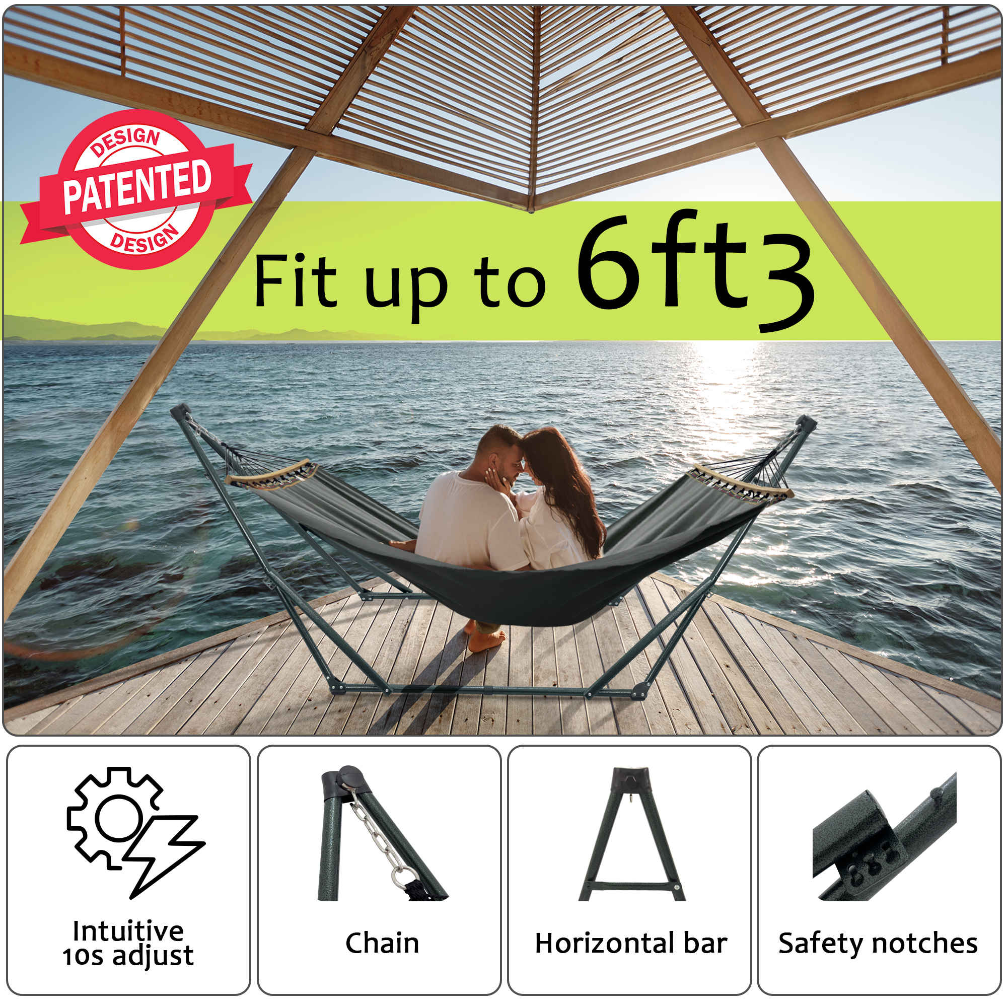 Tranquillo Universal Canvas Hammock Medium Size for Ultimate Comfort and Style Megsu