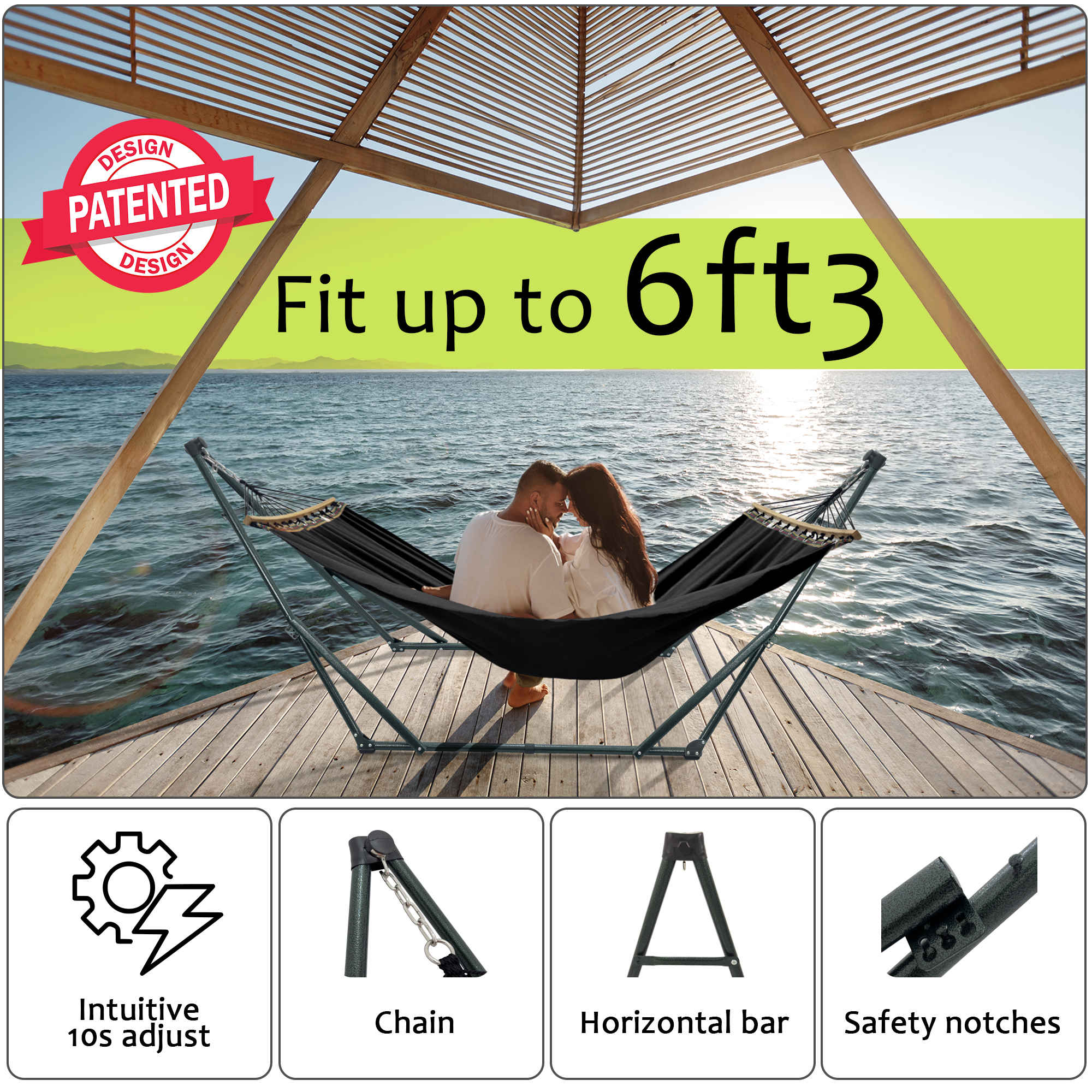 Tranquillo Universal Canvas Hammock Medium Size for Ultimate Comfort and Style Megsu