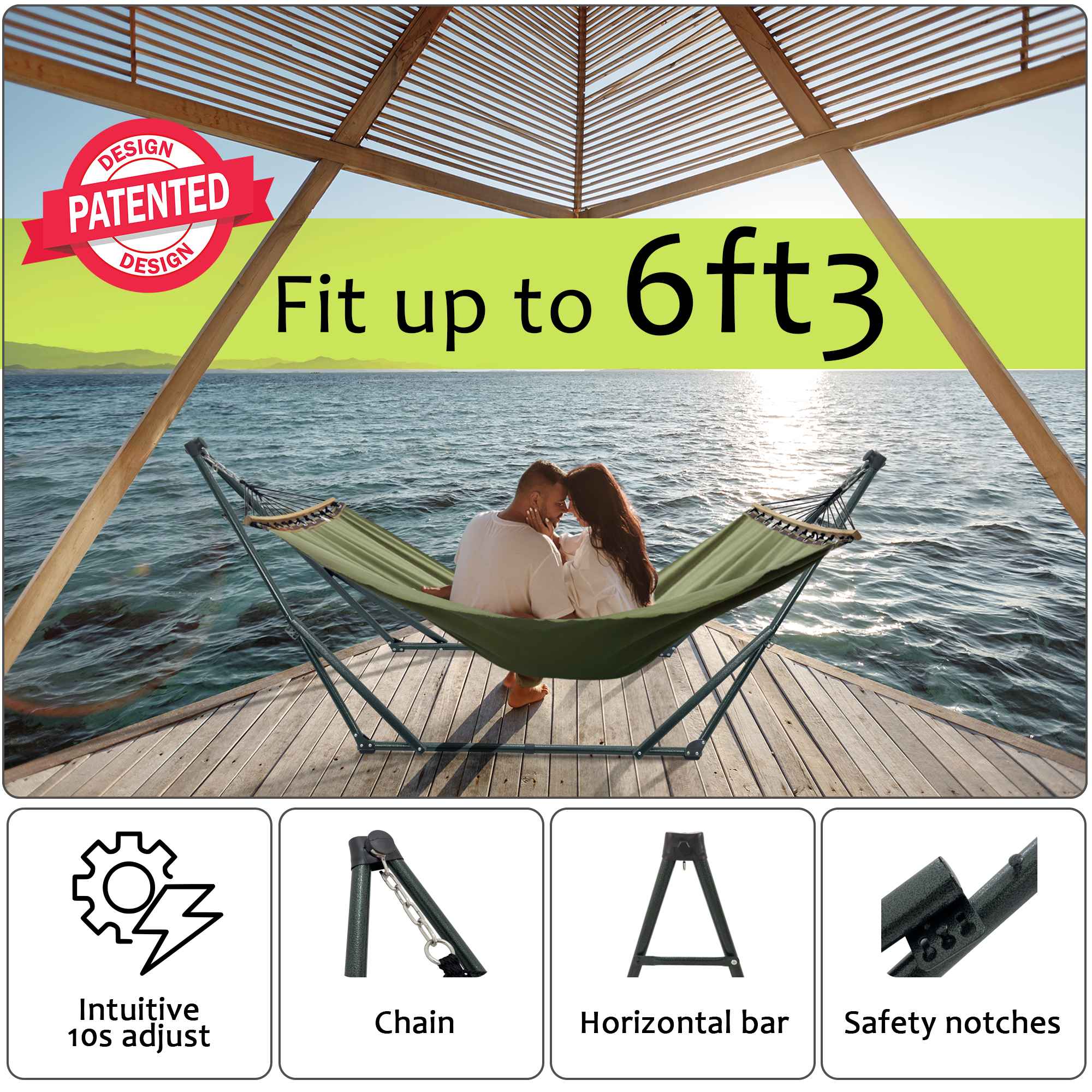 Tranquillo Universal Canvas Hammock Medium Size for Ultimate Comfort and Style Megsu
