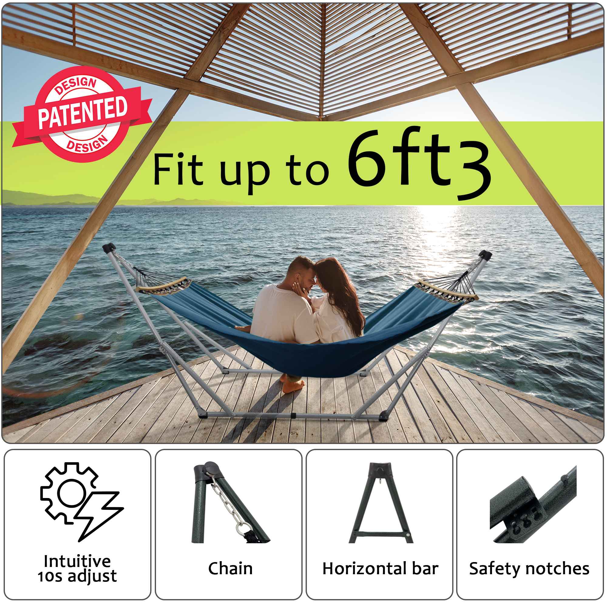 Tranquillo Universal Canvas Hammock Medium Size for Ultimate Comfort and Style Megsu