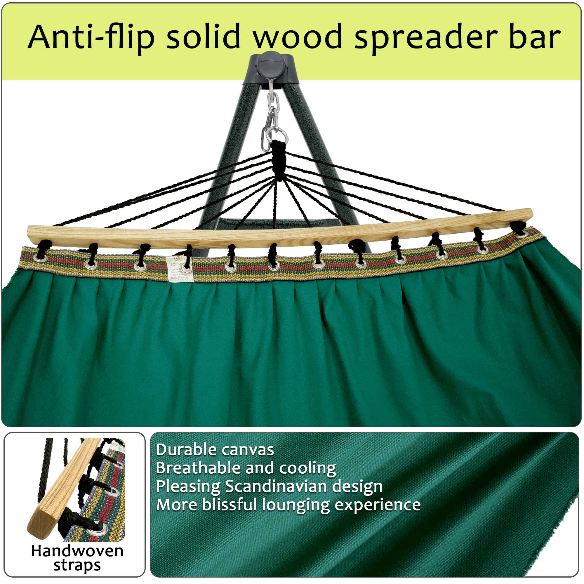 Tranquillo Universal Canvas Hammock Medium Size for Ultimate Comfort and Style Megsu