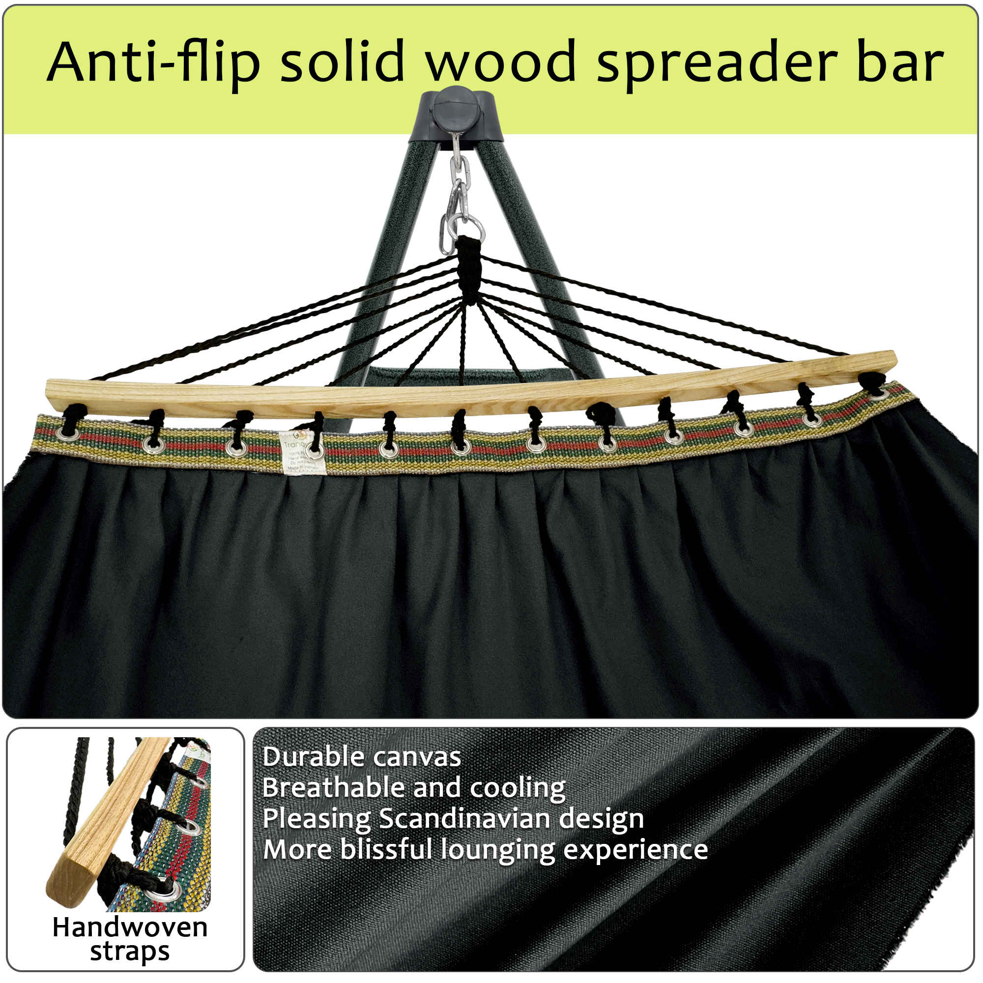 Tranquillo Universal Canvas Hammock Medium Size for Ultimate Comfort and Style Megsu