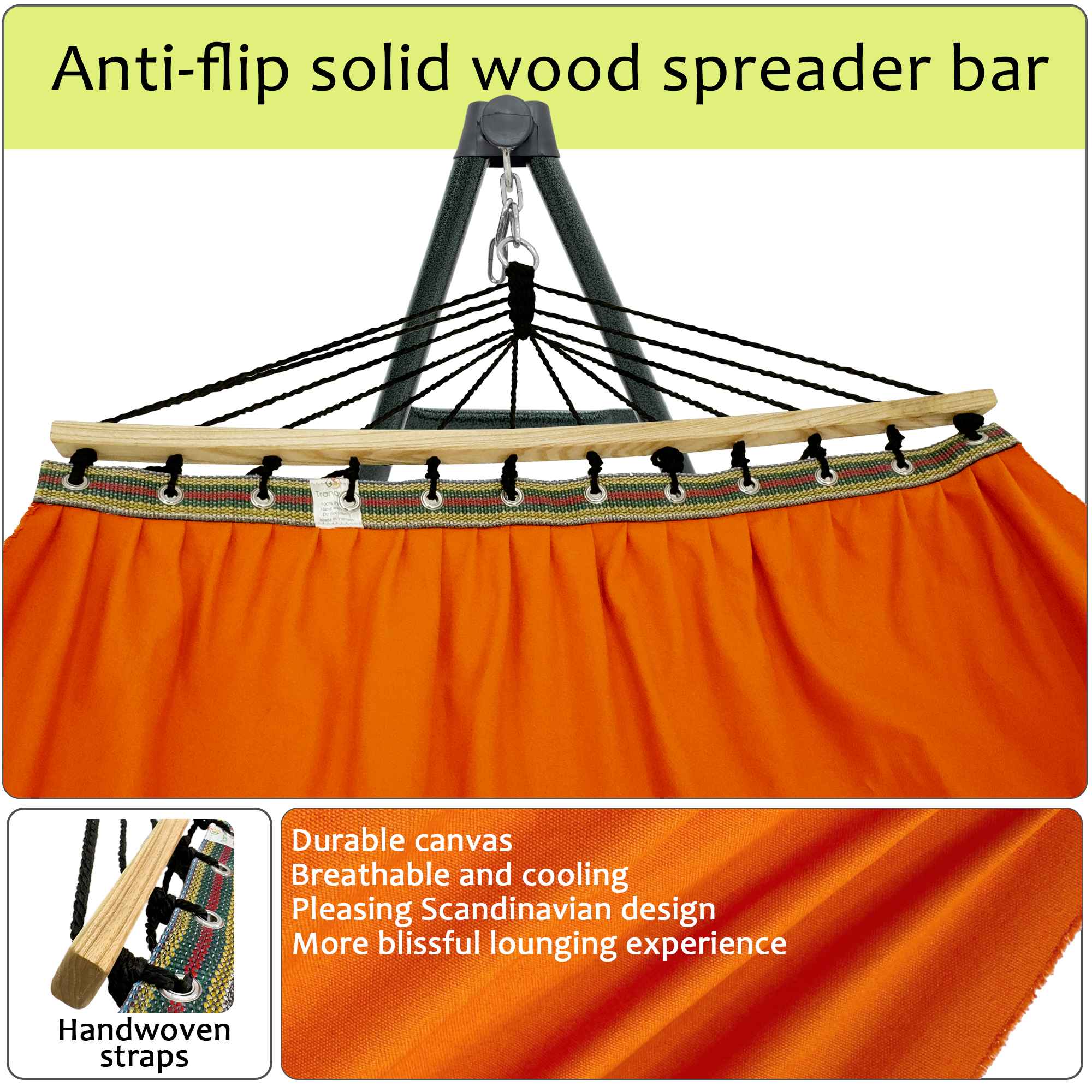 Tranquillo Universal Canvas Hammock Medium Size for Ultimate Comfort and Style Megsu