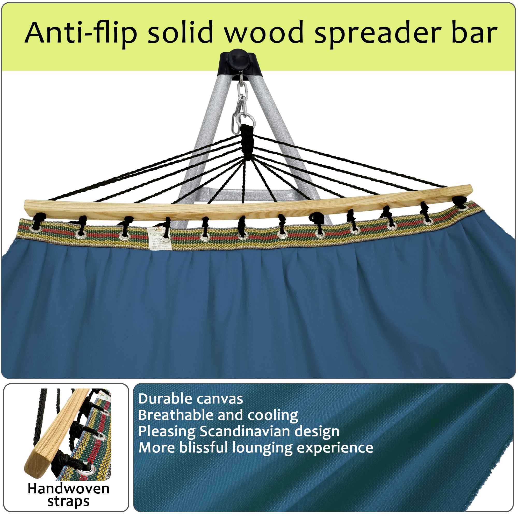 Tranquillo Universal Canvas Hammock Medium Size for Ultimate Comfort and Style Megsu