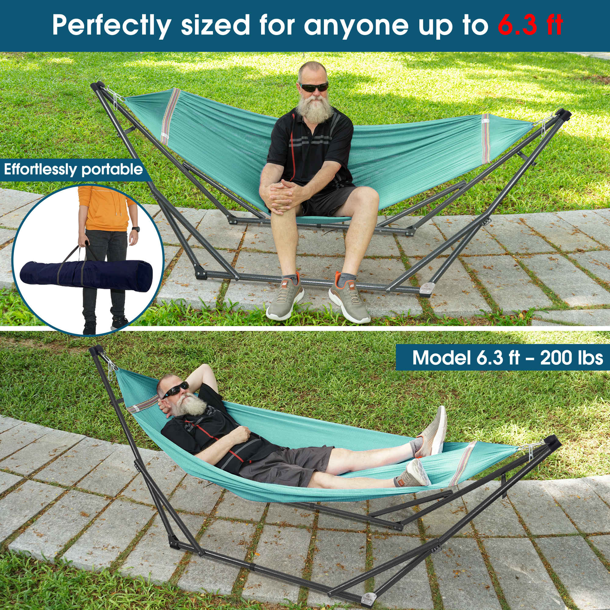 Tranquillo Original Collapsible Hammock with Stand for Ultimate Relaxation Megsu